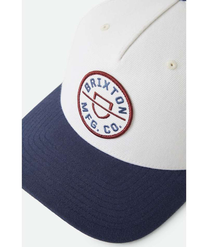 Brixton Crest MP Snapback - Wax Paper / Navy