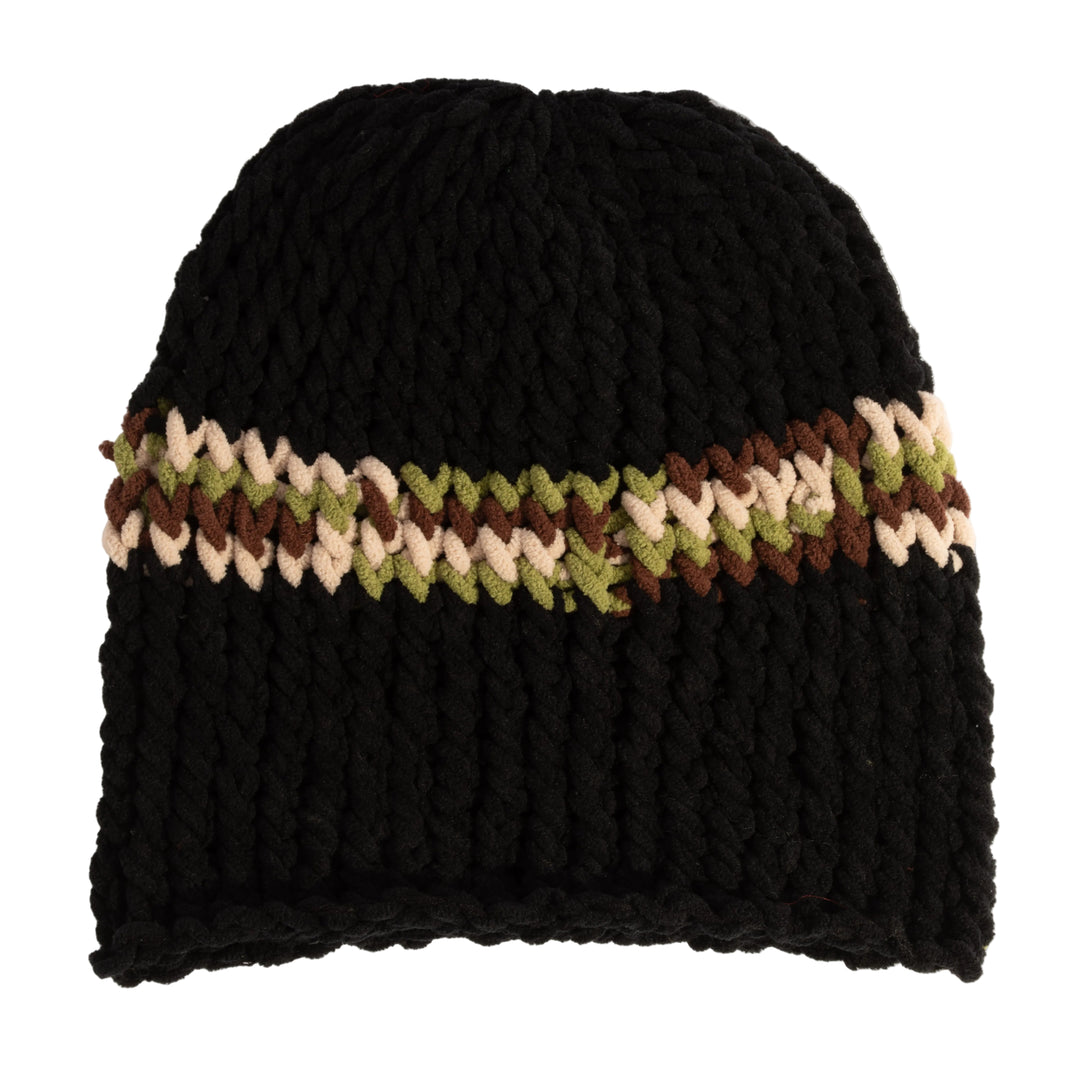 Lampshade Skully Beanie - Black / Camo