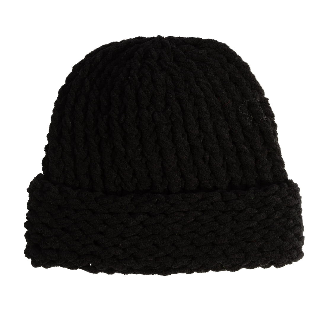 Lampshade Cuffed Beanie - Black
