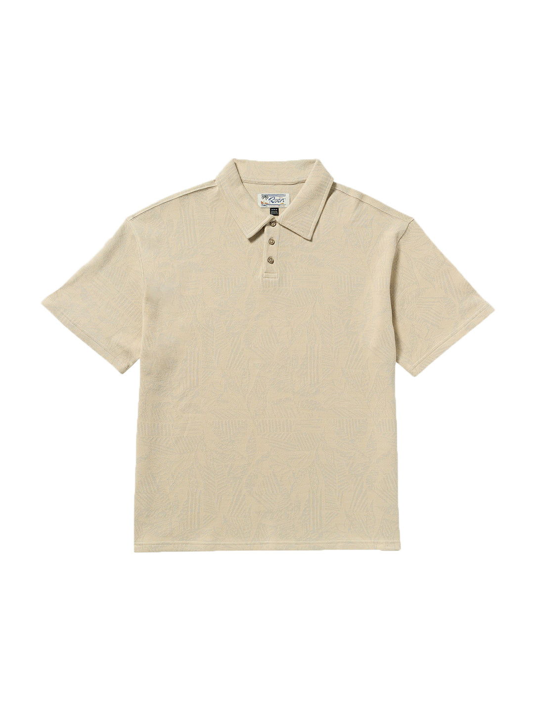 RVCA Leaf Lines Short Sleeve Polo - Ceramic