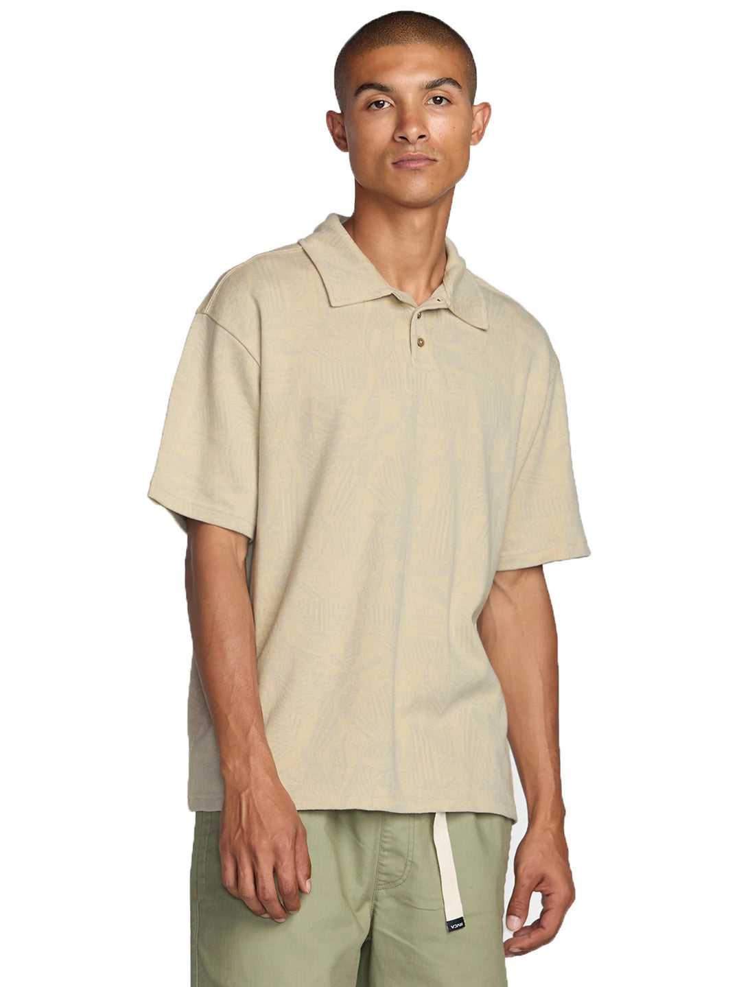 RVCA Leaf Lines Short Sleeve Polo - Ceramic