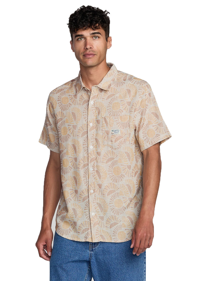 RVCA Exotica II Short Sleeve Shirt - Natural Sun