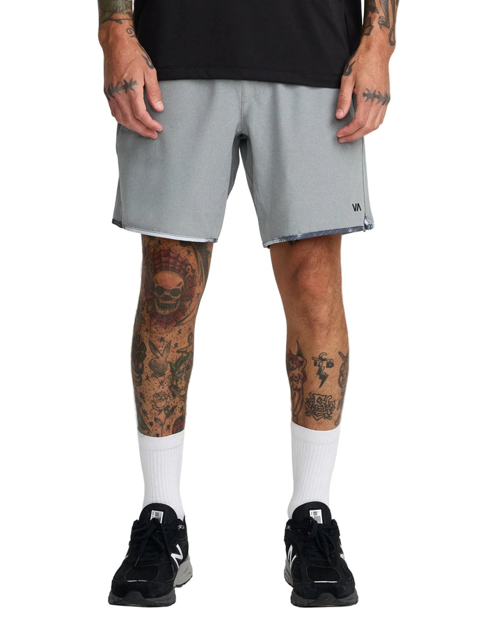RVCA Yogger Stretch Contrast Shorts - Heather Grey