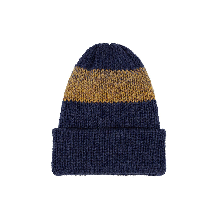 Chimney Ltd Short Stack Beanie - Delft Blue / Sunset