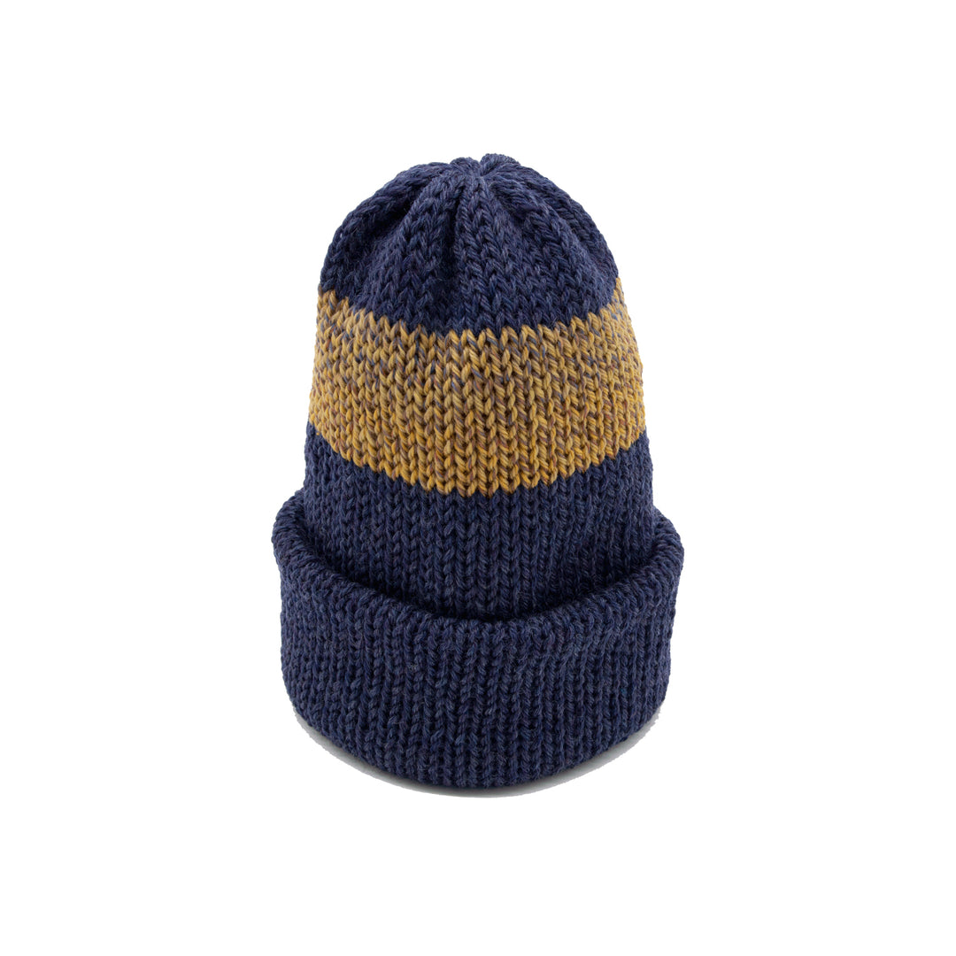 Chimney Ltd Short Stack Beanie - Delft Blue / Sunset