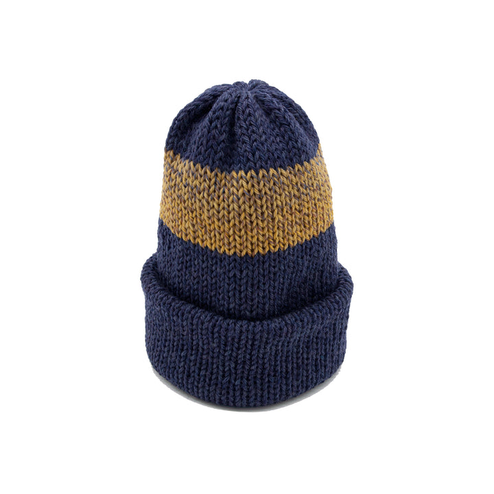 Chimney Ltd Short Stack Beanie - Delft Blue / Sunset
