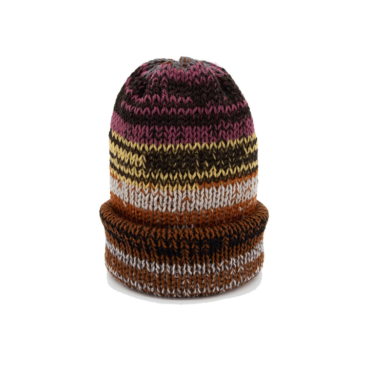 Chimney Ltd Short Stack Beanie - Mixtape Multi Raspberry Cocoa