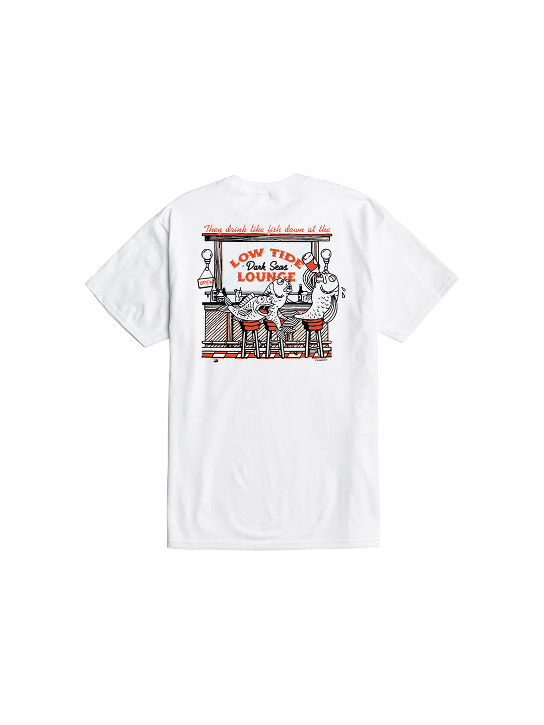 Dark Seas Bar Stool Tee - White
