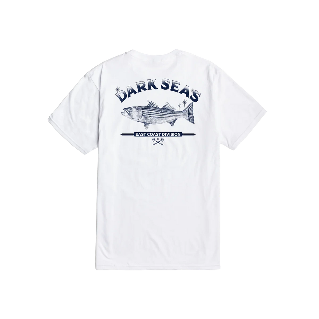 Dark Seas Striped Bass Tee - White