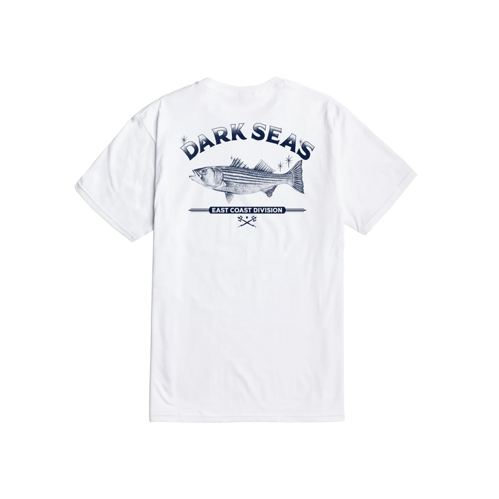 Dark Seas Striped Bass Tee - White