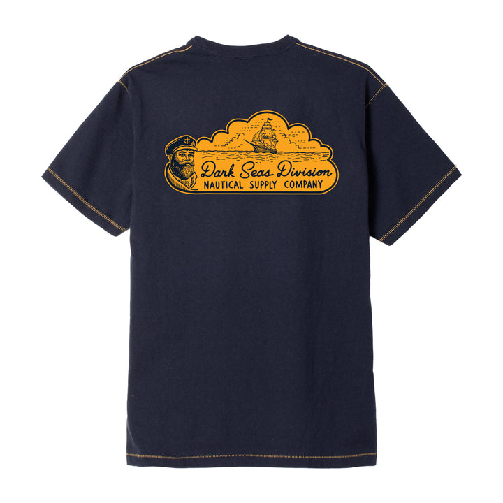 Dark Seas Sea Dogs Blind Stitch Tee - Heather Navy