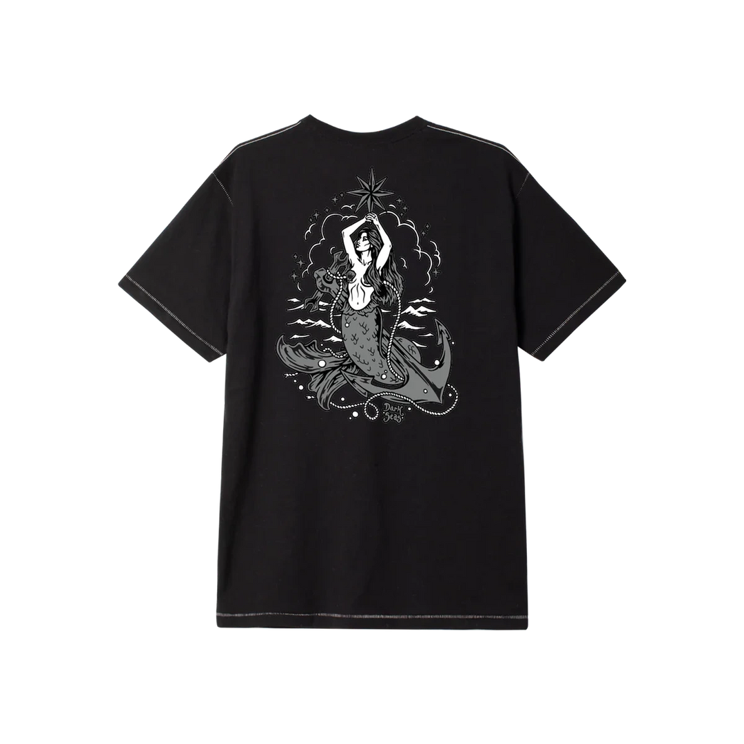 Dark Seas Folklore Blind Stitch Tee - Heather Black