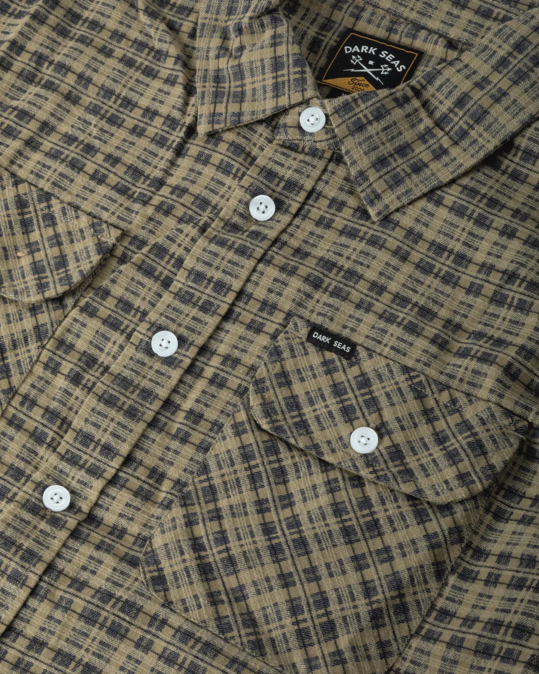 Dark Seas Drake Flannel - Aloe / Black