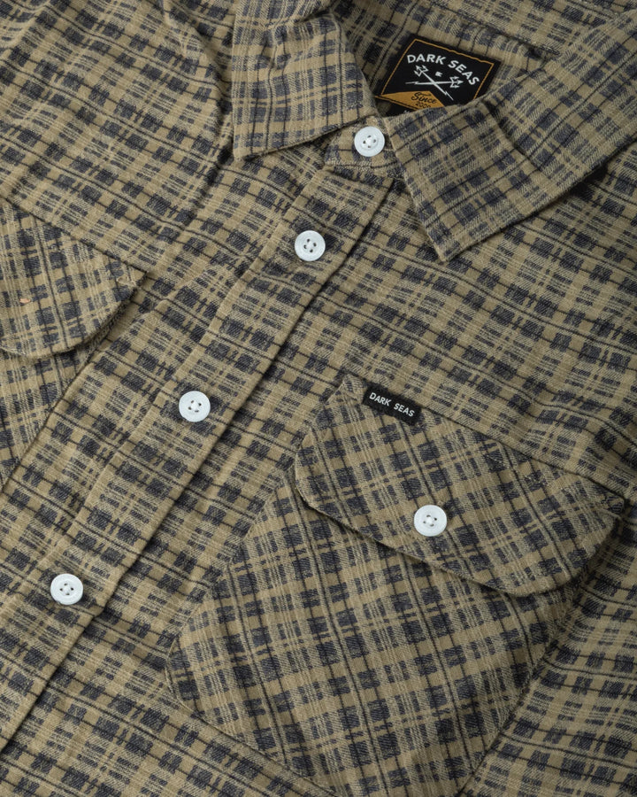 Dark Seas Drake Flannel - Aloe / Black