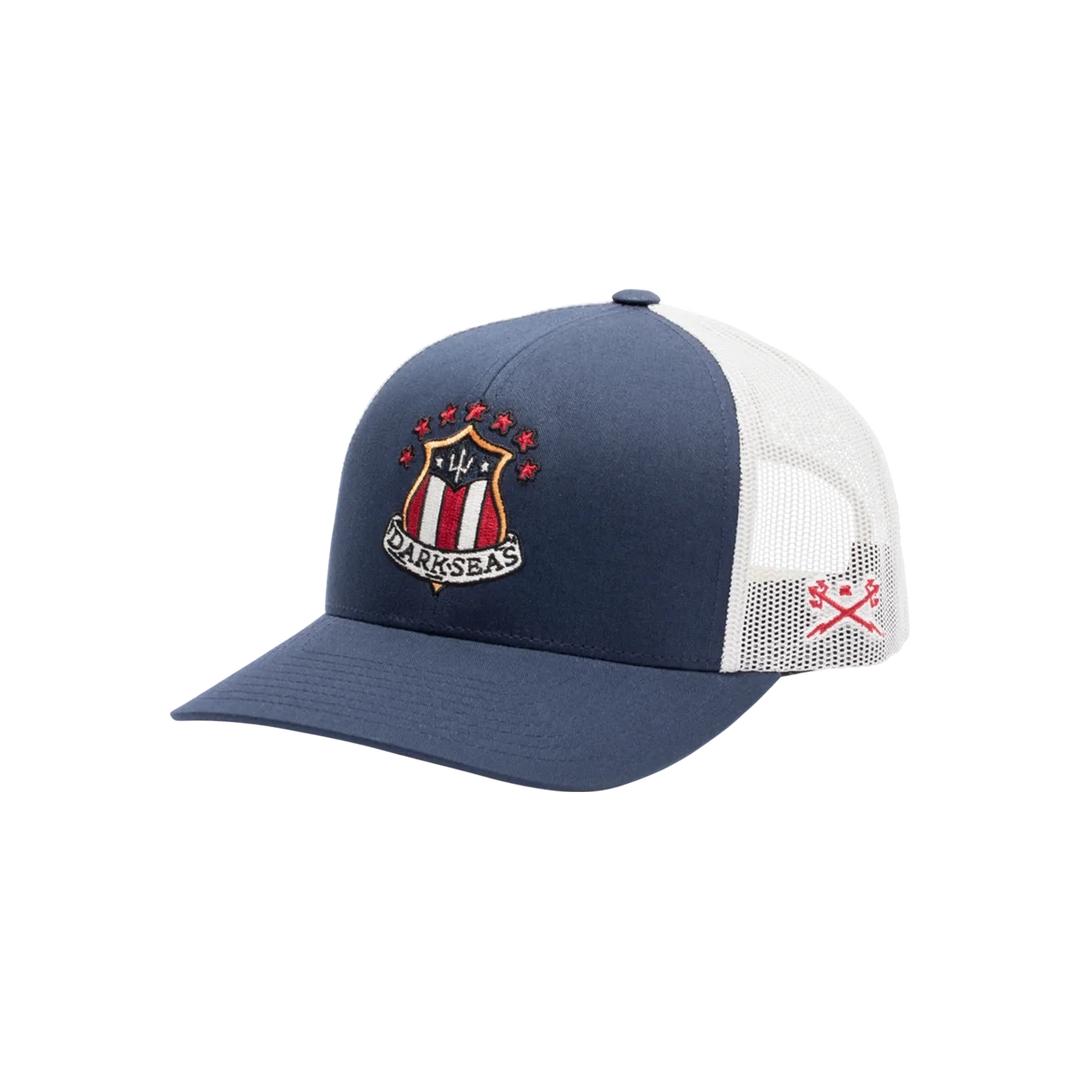 Dark Seas Patriot Hat - Navy / White