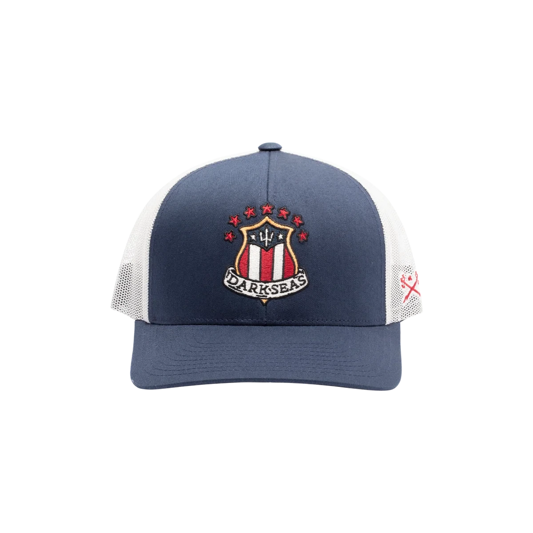 Dark Seas Patriot Hat - Navy / White