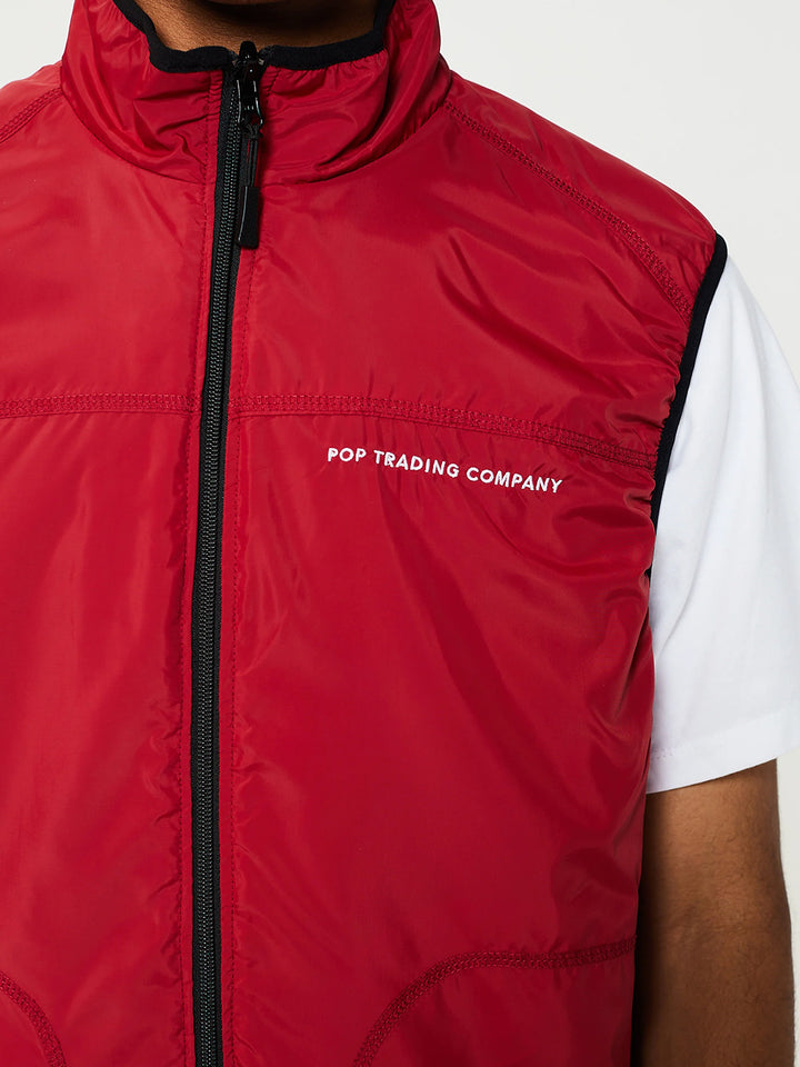 Pop Reversible Vest - Anthracite / Rio Red