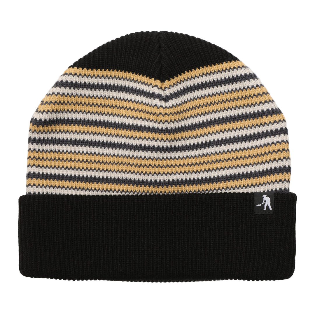 Passport Striped Organic Knit Beanie - Black