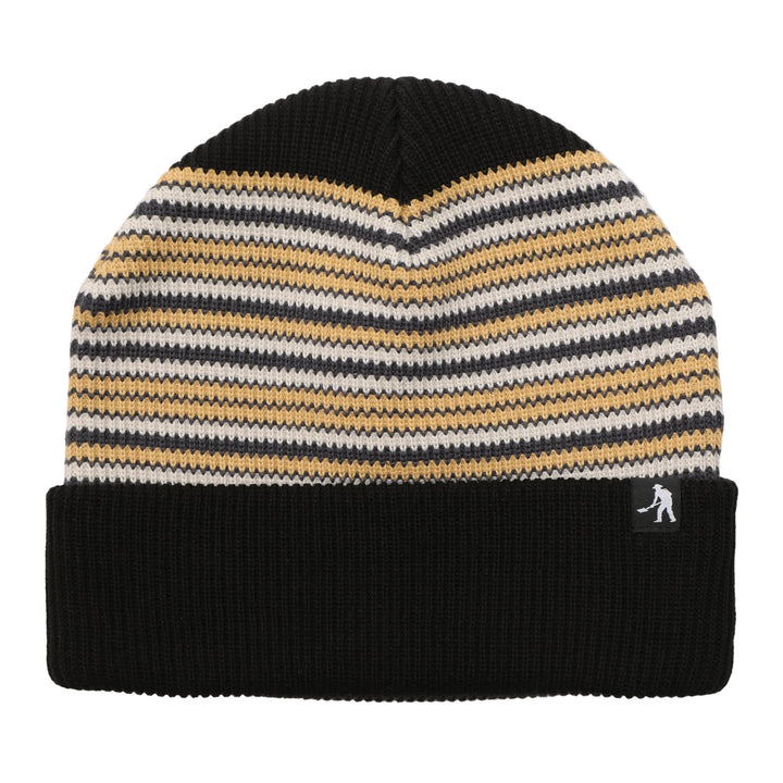 Passport Striped Organic Knit Beanie - Black