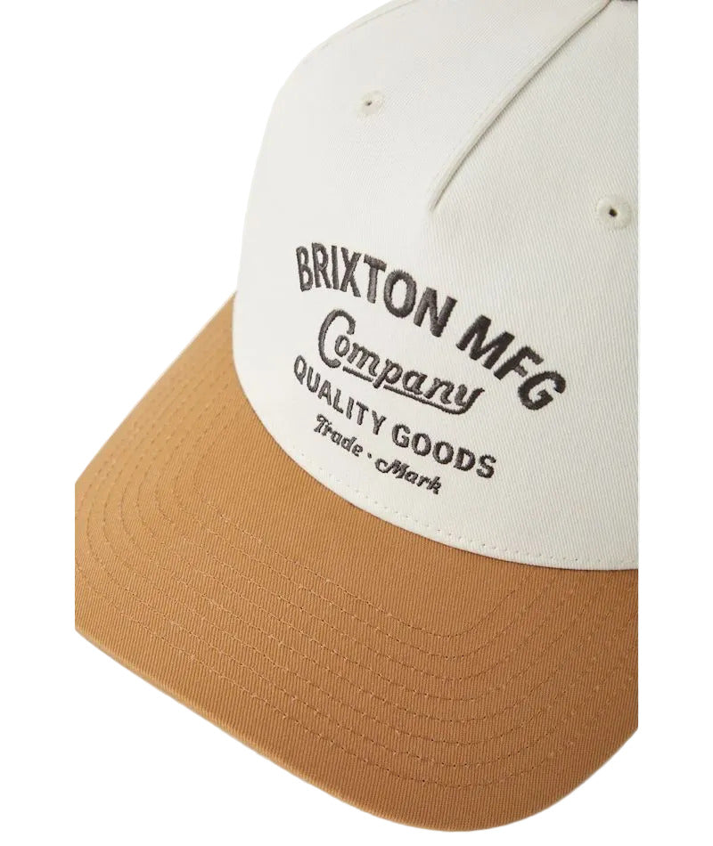 Brixton Stratton Snapback - Off White / Caramel