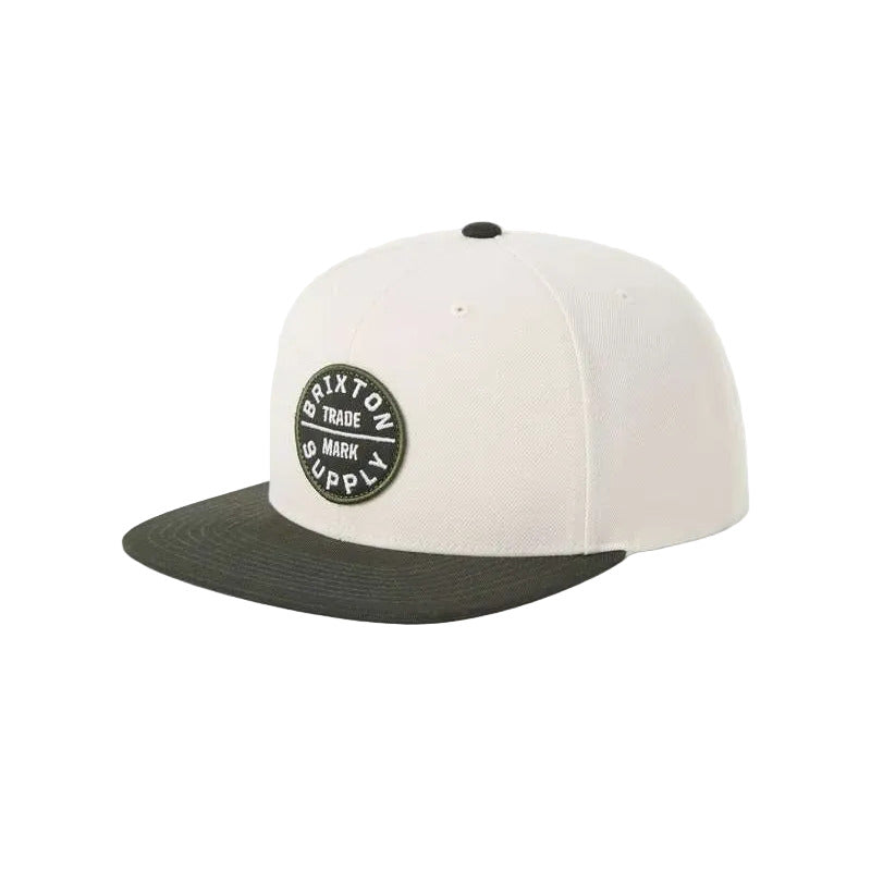 Brixton Oath III Snapback - Wax Paper / Dark Olive