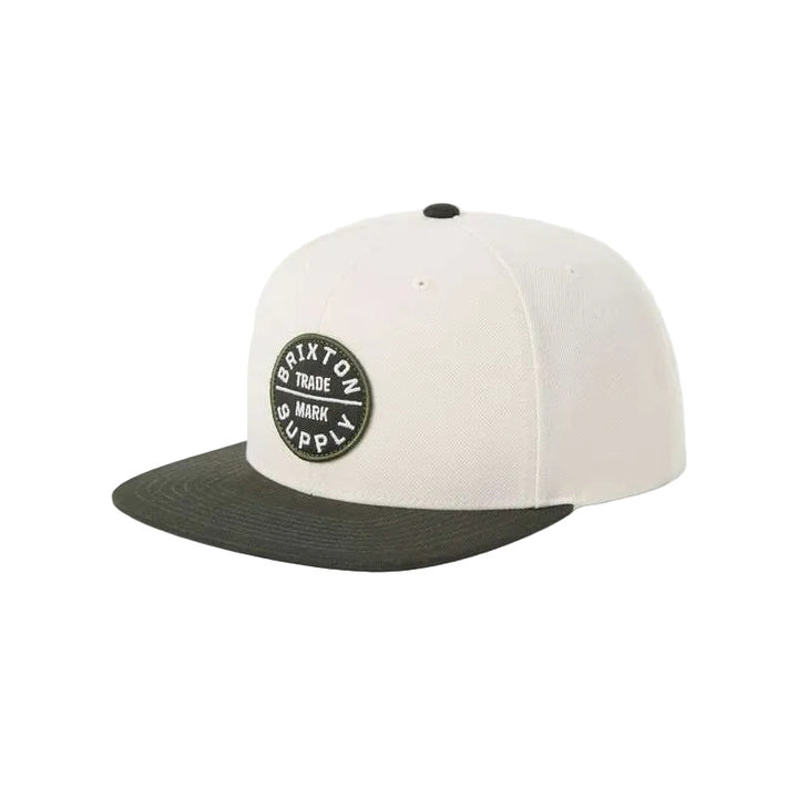 Brixton Oath III Snapback - Wax Paper / Dark Olive