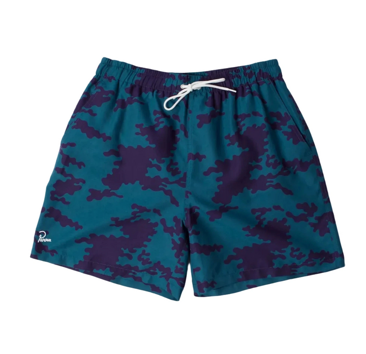 Parra Purple Camo Swim Shorts - Blue