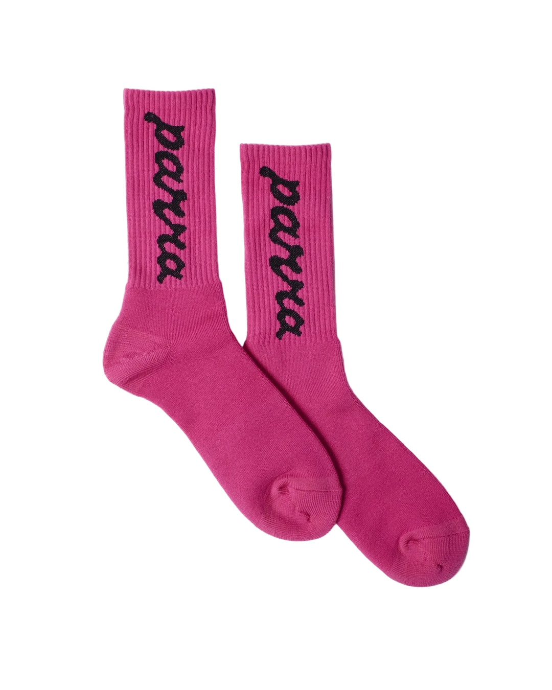 Parra Lowercase Script Logo Crew Socks - Hot Pink