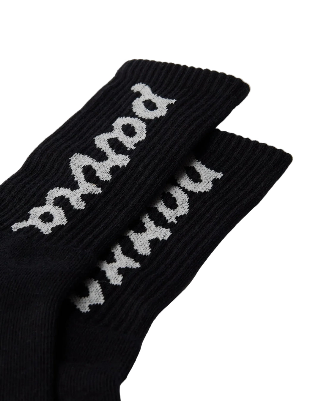 Parra Lowercase Script Logo Crew Socks - Black