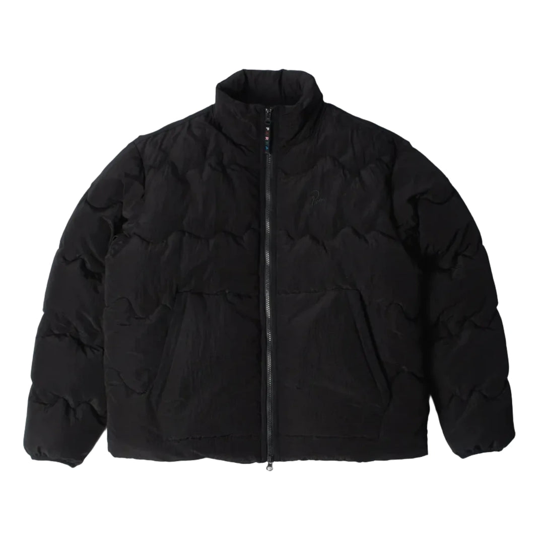 Parra Wavy Puffer Jacket - Black
