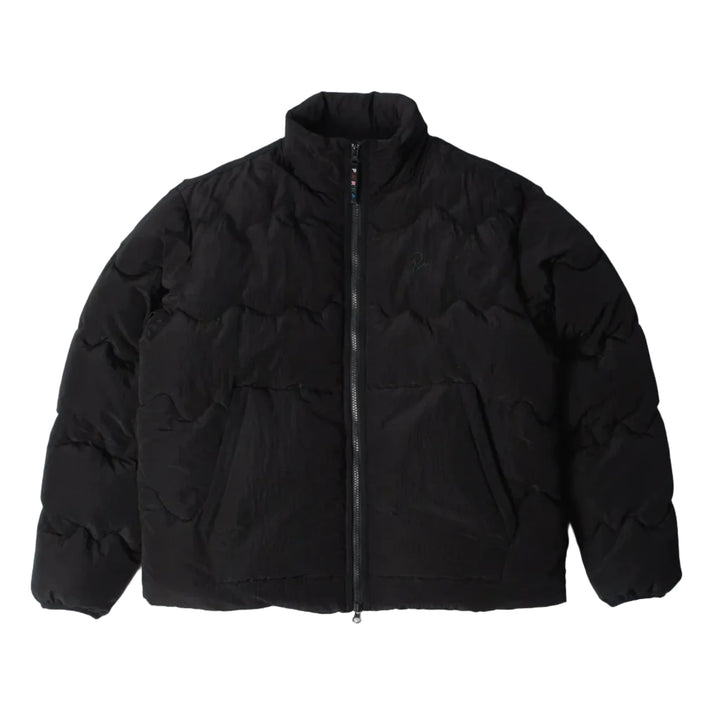 Parra Wavy Puffer Jacket - Black
