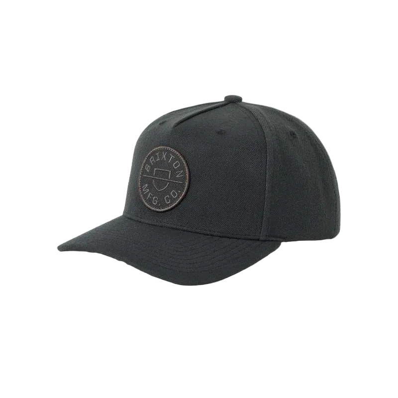 Brixton Crest MP Snapback - Black / Black