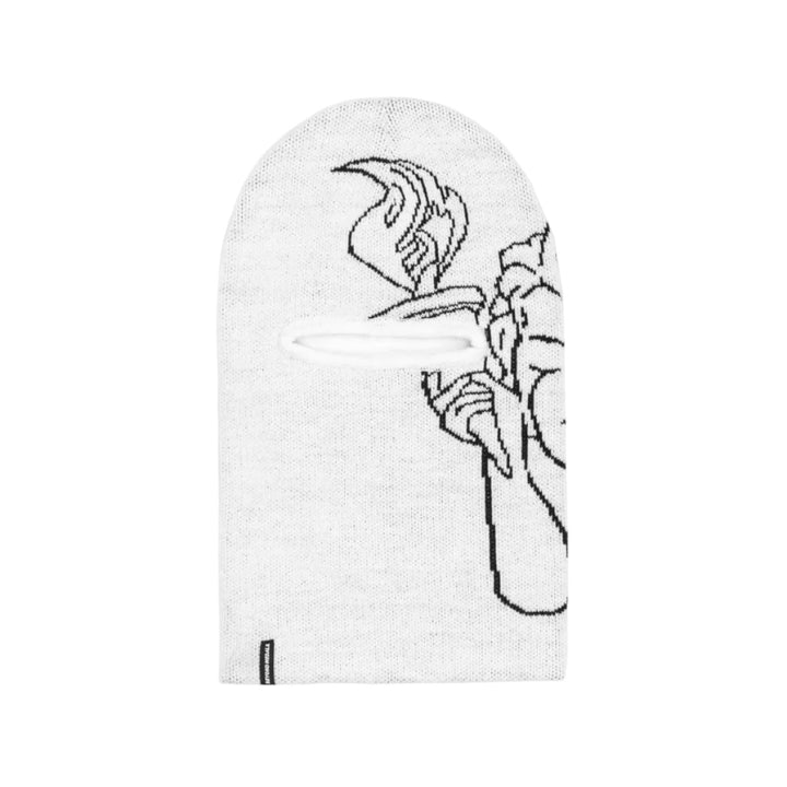 Beyond Medals Jacquard Knit Angel Balaclava - White