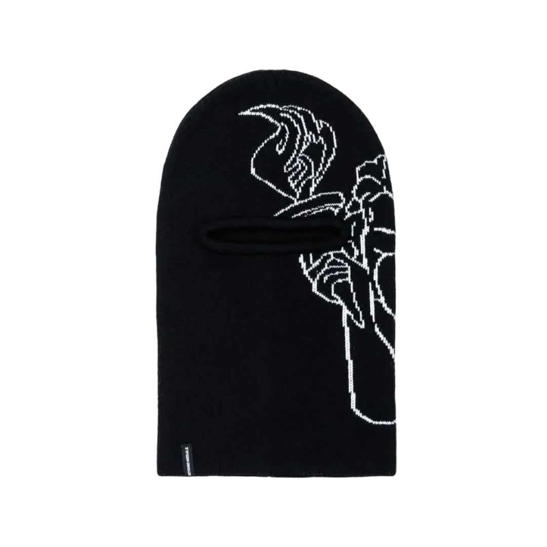 Beyond Medals Jacquard Knit Angel Balaclava - Black
