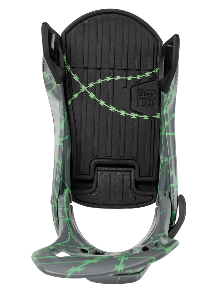 2027 Burton Men's Step On Re:Flex Snowboard Bindings - Grey / Green Voltage