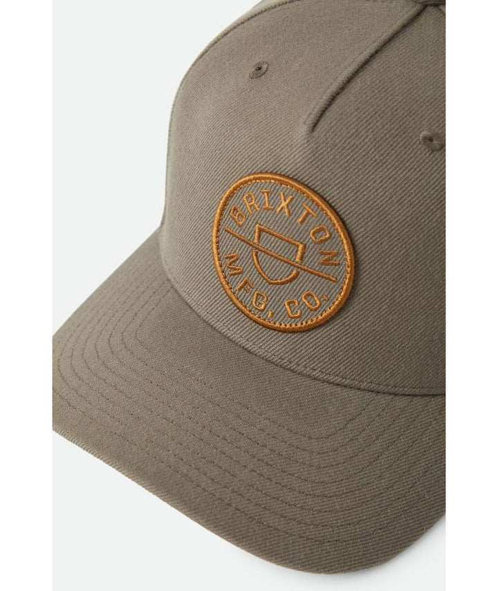 Brixton Crest MP Snapback - Dark Olive / Caramel