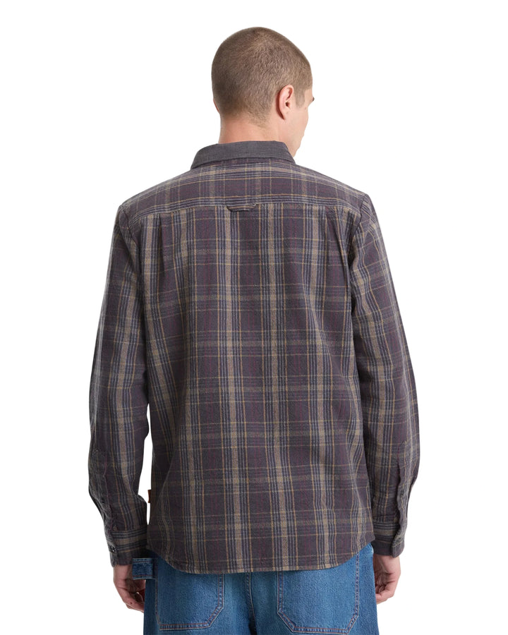 Volcom Stonevise Plaid LS - Asphalt Black