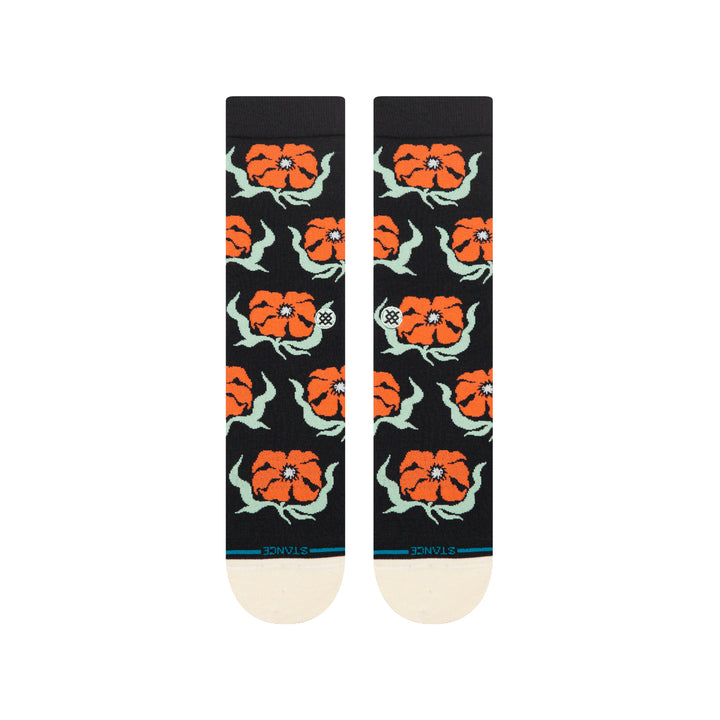 Stance Broadcast Floral Crew - Black