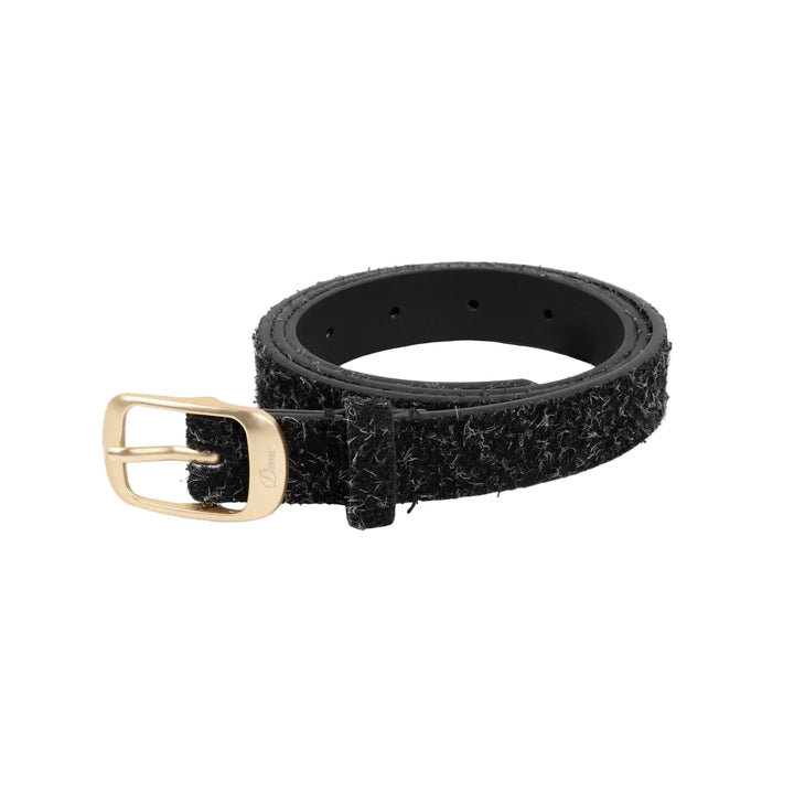 Dime Dress Leather Belt - Shaggy Black