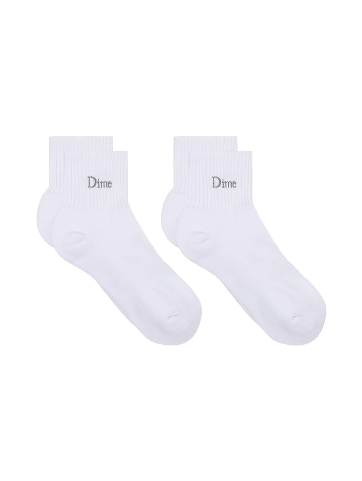 Dime Classic 2 Pack Socks - White