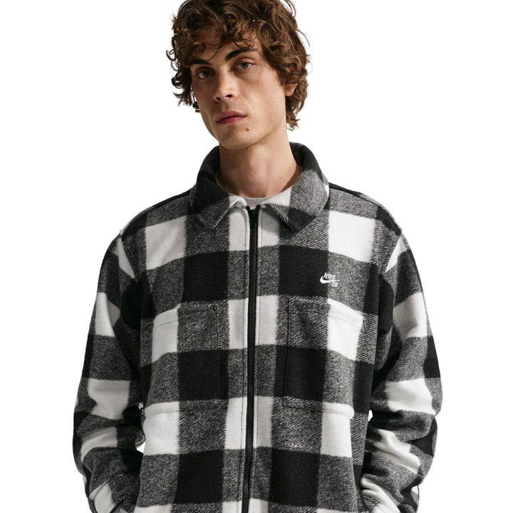 Nike SB Essential Skate Shirt Jacket - White / Black