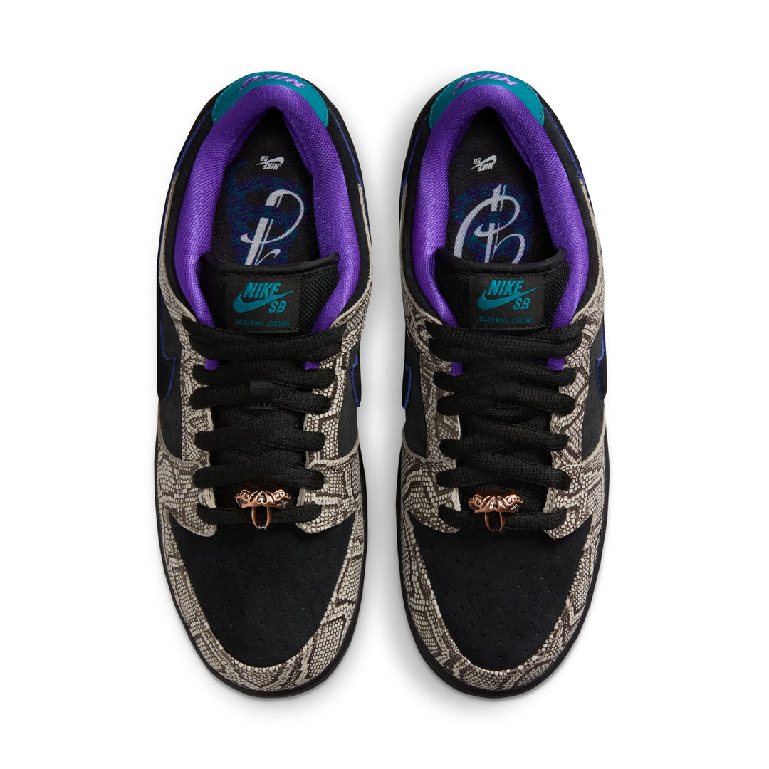 Nike SB x Dashawn Jordan Dunk Low Pro - String Black / Bright Spruce / Fierce Purple