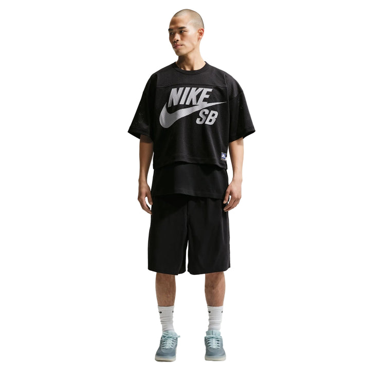 Nike SB Mesh Football Jersey Skate Top - Black