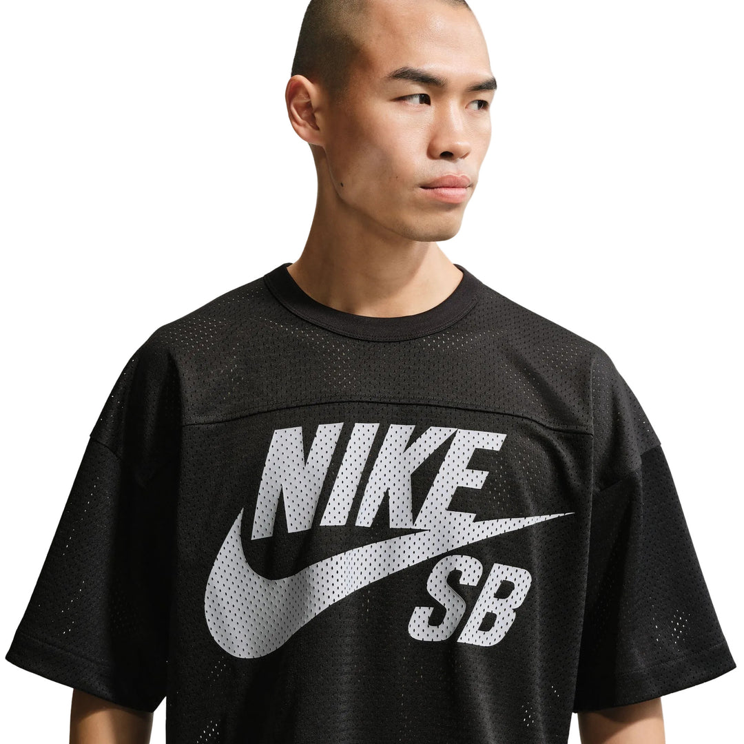 Nike SB Mesh Football Jersey Skate Top - Black