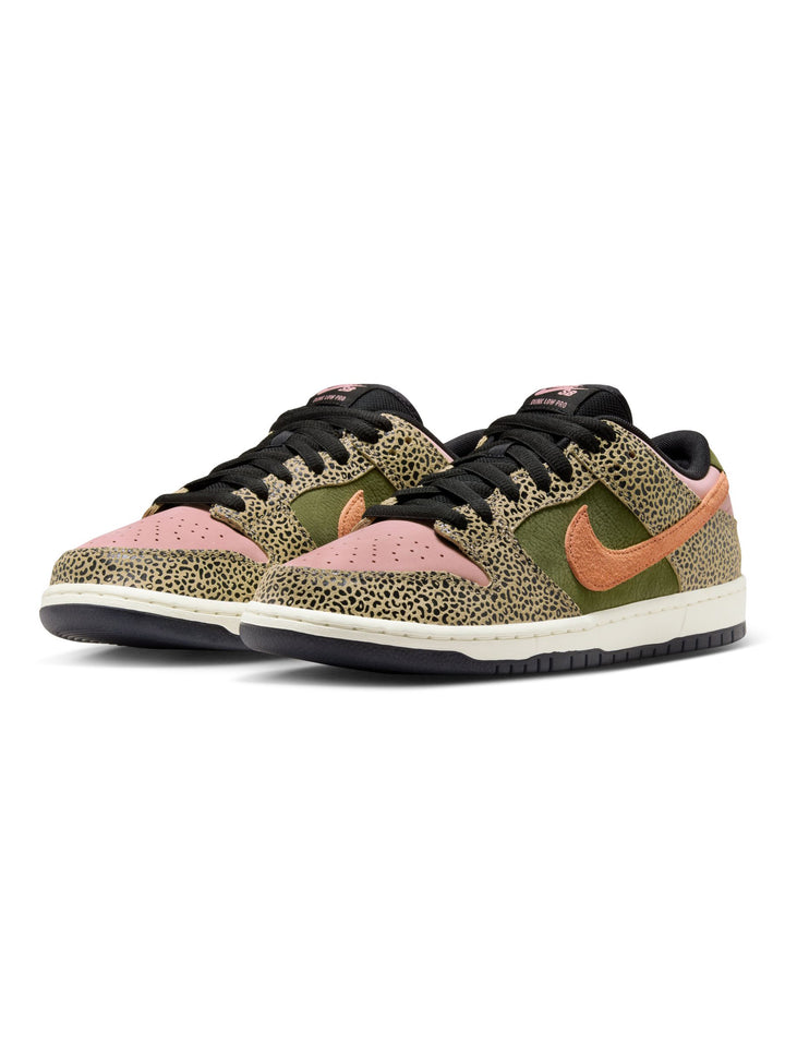 Nike SB Dunk Low Pro - Khaki / Amber Brown - Rough Green - Rust Pink