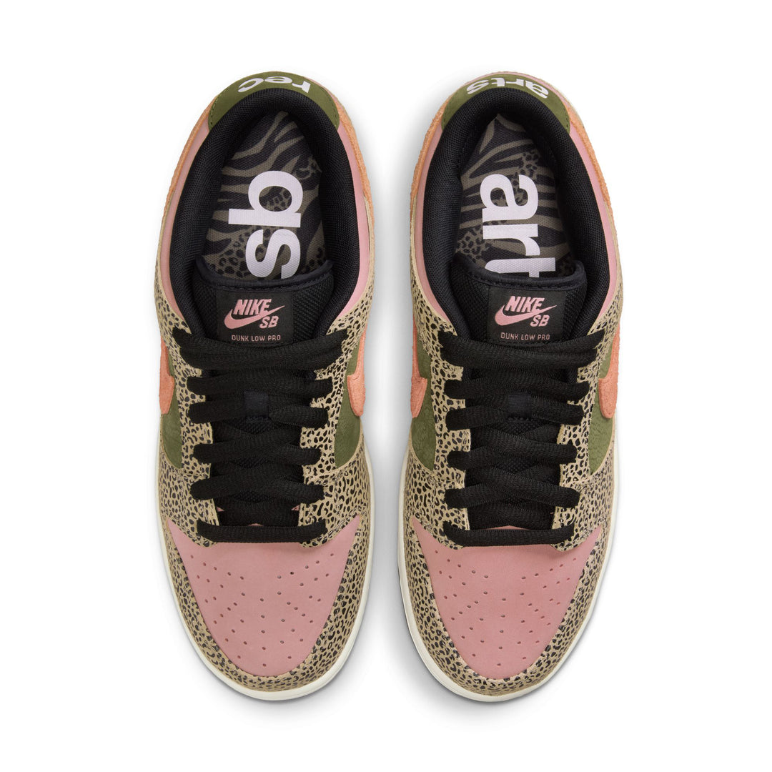 Nike SB Dunk Low Pro - Khaki / Amber Brown - Rough Green - Rust Pink