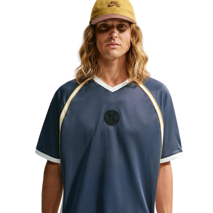 Nike SB Yuto Short-Sleeve Skate Jersey - Thunder Blue / Summit White