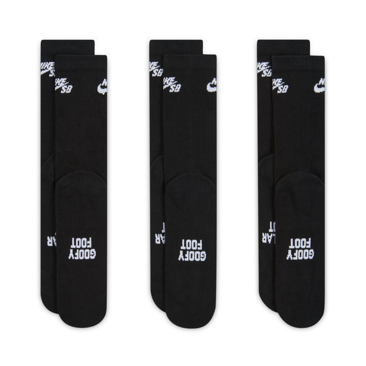 Nike SB Everyday Elevated Skate Socks - Black