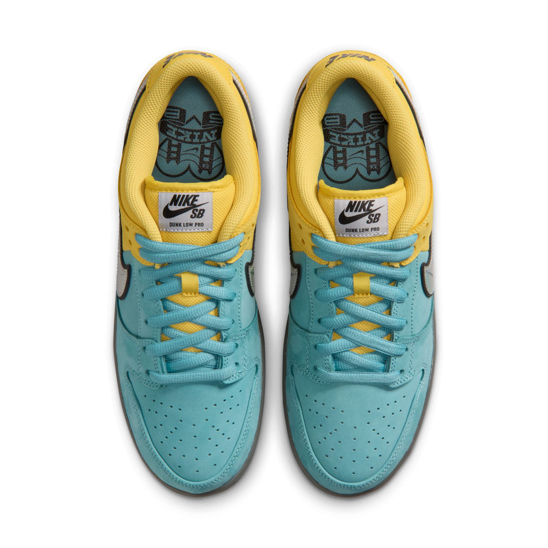 Nike SB Dunk Low Pro "Muni Fast Pass" - Lightening / Wolf Grey-Denim Turq
