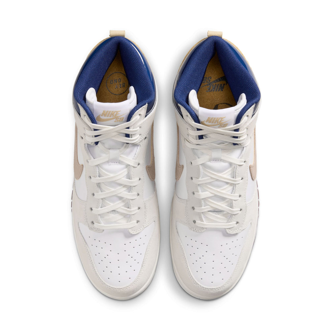 Nike SB Dunk High Pro x Beyond Store - White / Ivory - Sand Dune / Blue Void
